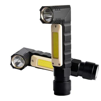 

LED Flashlight T6+COB USB Rechargeable Torch with Magnet Base Work Light Headlight 360 Degree Adjustment Work Light