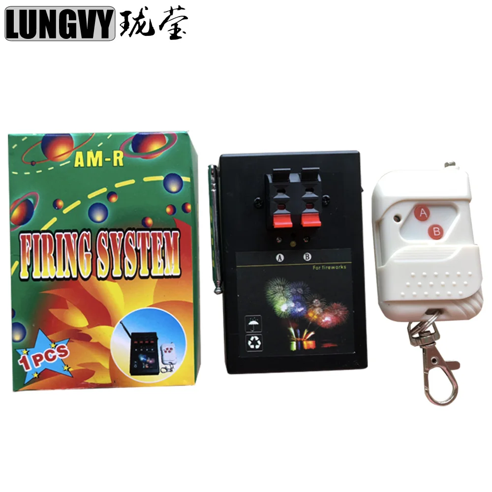 

Free Shipping AM02R 1 Receiver 2 Groups Remote Wireless Control Cold Firework Machine Mini Pyro Stage Firing Device System