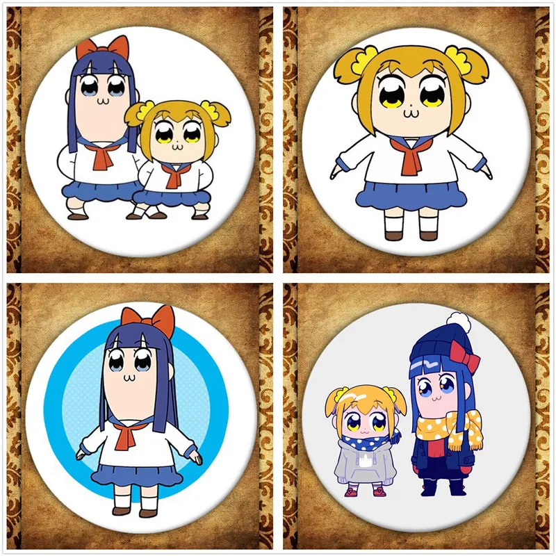 Аниме Poputepipikku бейдж с дисплеем японский мультфильм рисунок Popuko брошь на застежке