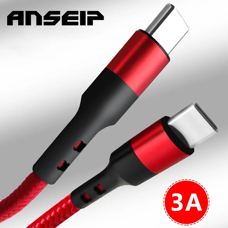 Кабель ANSEIP Usb Type C для IOS PD 60 Вт быстрое зарядное устройство QC 3 0 шнур зарядки и