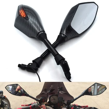 

With LED Turn Signal Integrated Mirrors Motorcycle Rearview Mirrors FOR Honda CB400 CB500F CB500X CB599 CB600/F CB650F CB1000