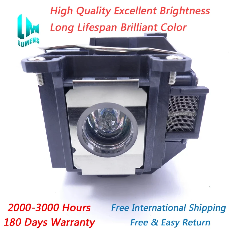 ELPLP57 прожекторная лампа для Epson EB-450Wi/EB-455W/EB-455Wi/EB-460/EB-460E/EB-460i/EB-460LW/EB-465i/H318A Гарантия 180