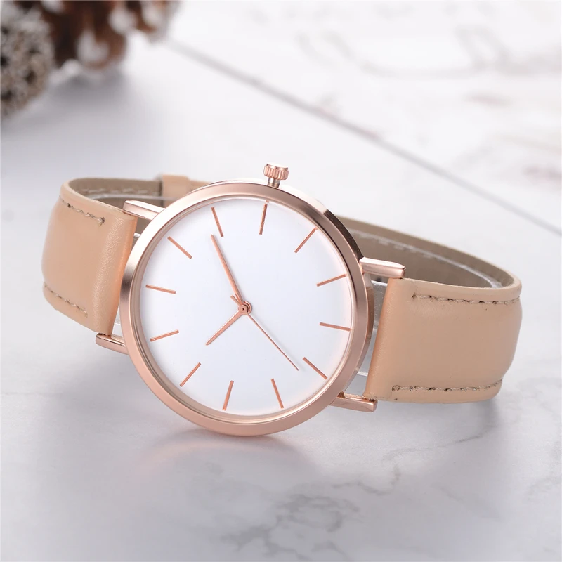 Reloj mujer модные милые розовые женские часы простые женские кварцевые наручные часы из розового золота кожаные женские часы relogio feminino