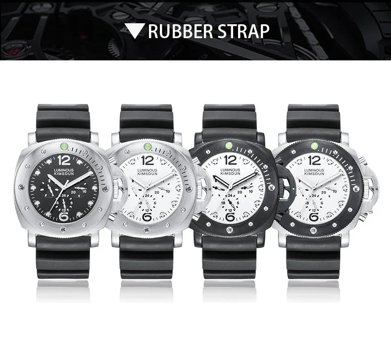 Rolexable Automatic Mechanical Men's Watches 24 hours week skeleton Waterproof Men Watch reloj automatico de hombre