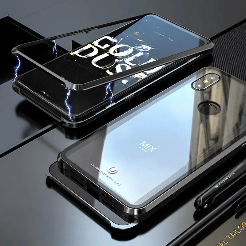 360 магнитный декоративный металлический бампер стеклянный чехол для mi Xiao mi Red mi Note 5 6 Pro 6A Pocophone F1 8 SE A2 чехол из закаленного стекла