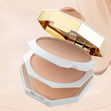 Горячие двухслойные прессованная пудра для лица консилер контроль маслом Красота Инструменты отделка кожи CNT 66