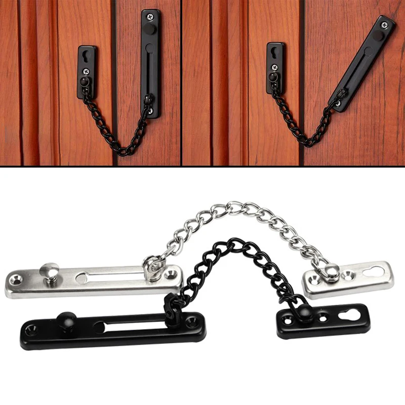 Anti-Theft Door Chain Lock Home Security Guard Bolt Latch Stainless Steel Anti-theft chain practical 200mm