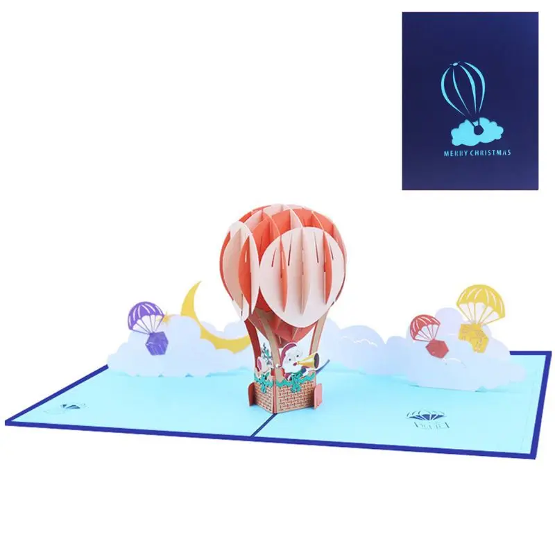 3D всплывающие открытки воздушный шар ручной работы День рождения Рождество Свадебное приглашение 634E