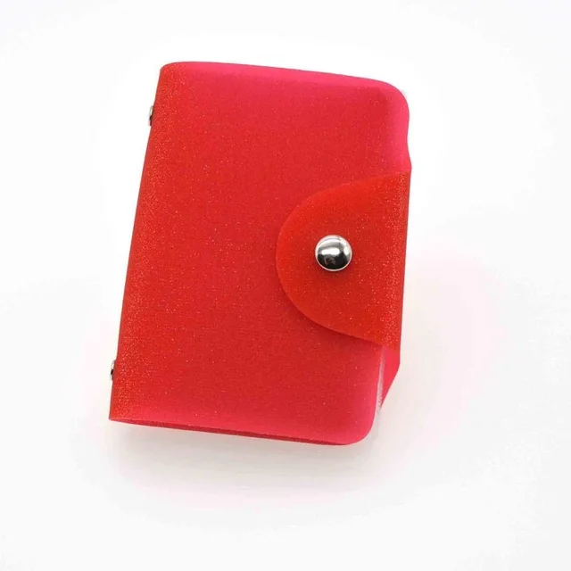 Новое поступление, яркий цветной держатель для кредитных карт, органайзер, Карманный держатель для визиток, 24 слота для мужчин и женщин - Цвет: red