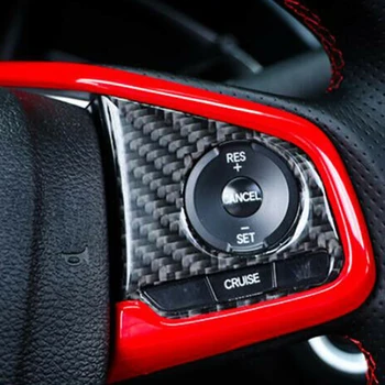 

Red ABS Inner Steering Wheel Frame Cover Trim For Honda Civic 2016-2018 3pcs Brand New Interior Accessories