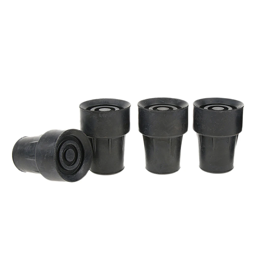 4 Pcs Anti Skid Rubber Walking Stick Ferrules Crutch Bottom Pads Heavy Duty Cane Bottom Ends Protector Spare Replacement 3