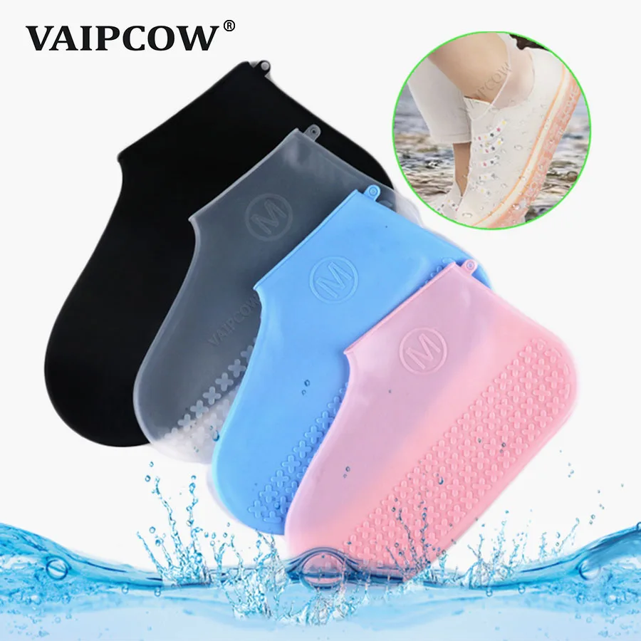 Silicone Overshoes Reusable Waterproof Rainproof Men Shoes Covers Rain Boots Non-slip Washable Unisex Wear-Resistant Recyclable