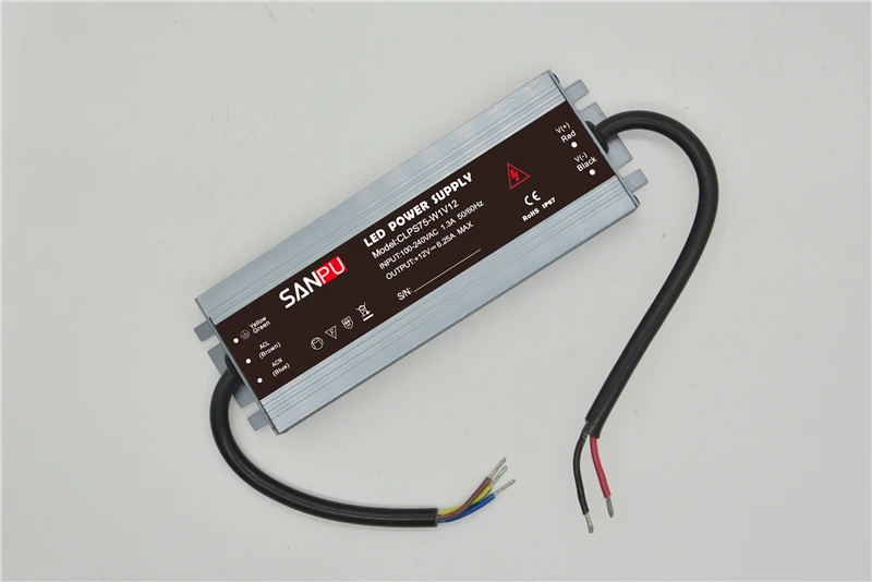 Водонепроницаемый SMPS 75 Вт 12В постоянного тока источник питания Трансформатор 110 В 220 В AC DC 12 В 6A светодиодный драйвер 12 в IP66 IP67 тонкий