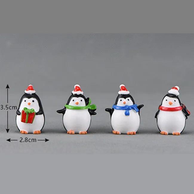 018 (4pc) 1 шт., Рождественское украшение, миниатюрные фигурки в виде мыши, миниатюрные фигурки в виде животных, сказочные поделки, таз, Террариум, микро пейзаж, садовый орнамент - Цвет: 018 (4pc)