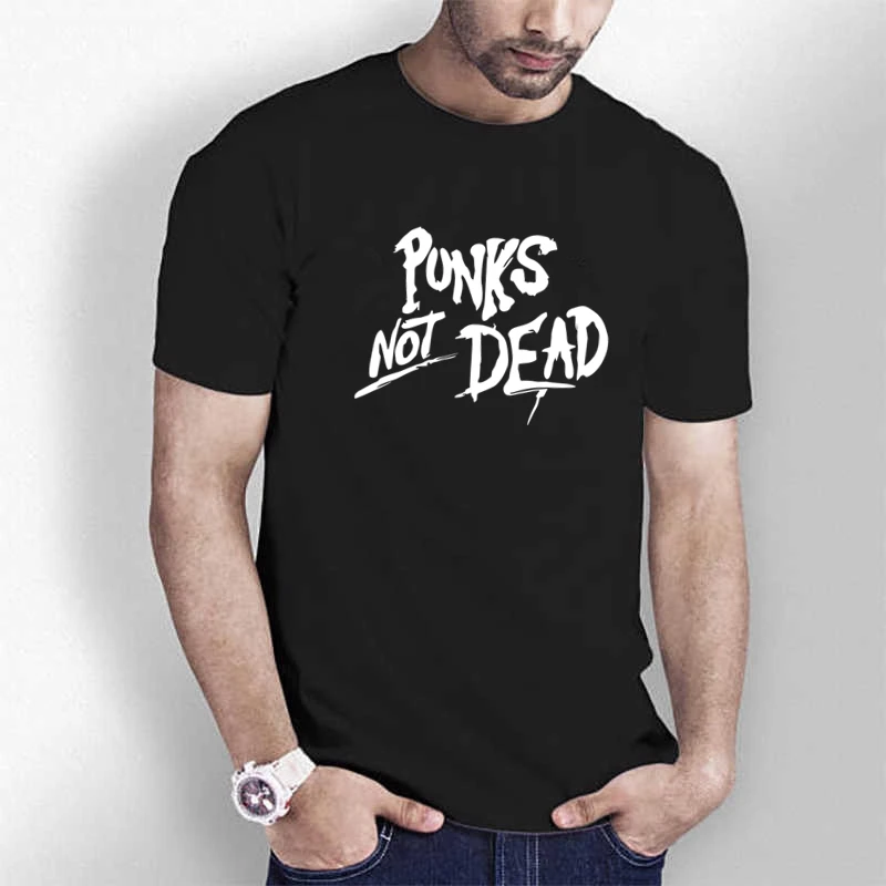

HT0181# Punks Not Dead t shirt men tshirt men's tshirt summer Tshirt fashion cool O neck short sleeve shirt
