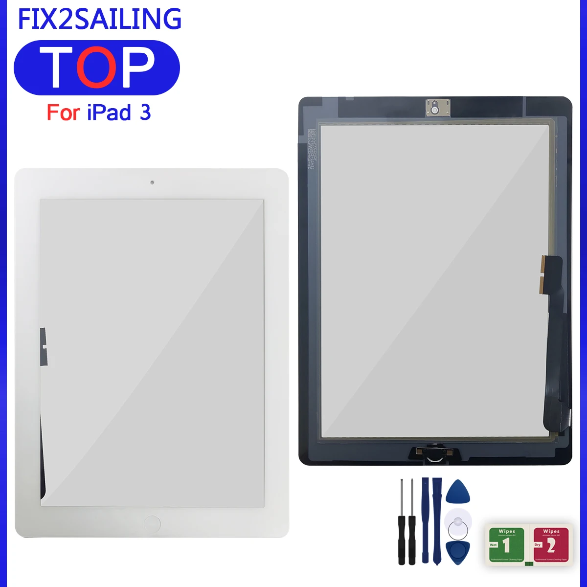 100% сенсорный Экран для iPad 3 4 iPad3 iPad4 A1416 A1430 A1403 A1458 A1459 A1460 ЖК-дисплей внешний