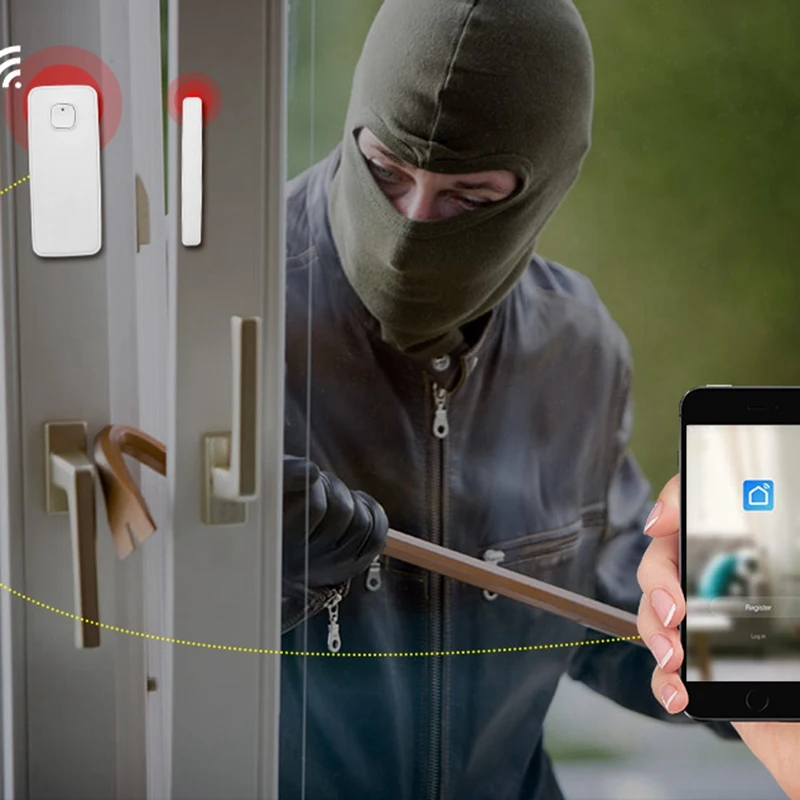 Домашняя безопасность беспроводной Wi-Fi умный оповещение о жизни двери окна сигнализации сенсор детектор Amazon Alexa совместимое приложение