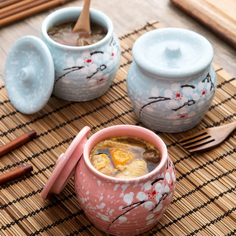 Маленькая керамическая безушная чашка для горячей воды с крышкой водостойкое