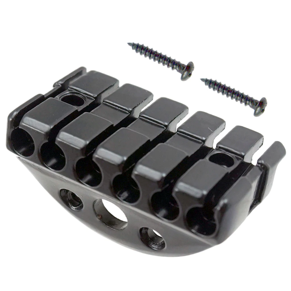 Струнный инструмент 42 мм фиксирующая гайка Безголовый с винтом для электрогитары части - Цвет: Черный