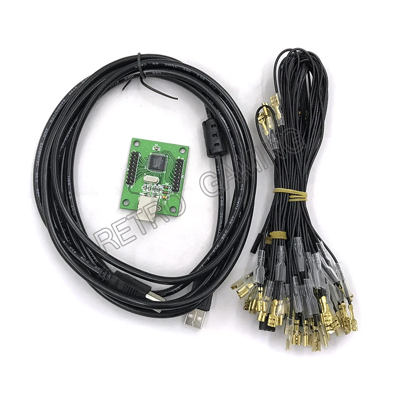 Xin-Mo XM-02 2 Player Controller PS2 Control Arcade Encoder With USB Cable & Wiring Kit-MAME mr j2s encoder cable mr jhscbl5m h mr jhscbl3m h 10m 15m 20m