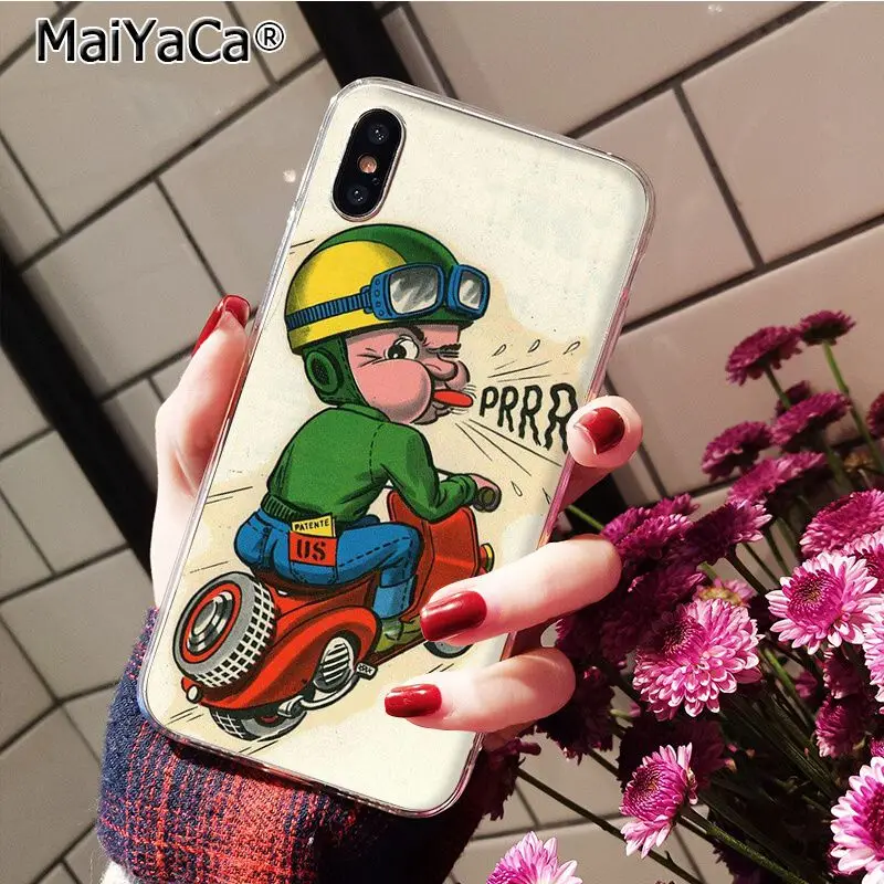 A10 MaiYaCa Vespa скутер окрашенный чехол для телефона iphone 11 Pro 11Pro MAX 8 7 6S Plus X XS MAX 5 5S SE XR 10 Capa - Цвет: A10