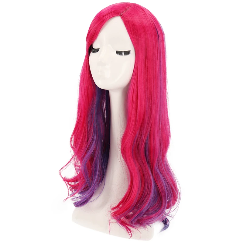 Anime-Descendants-2-Wig-Women-Cosplay-Costume-Long-Rose-Purple-Heat-Resistant-Synthetic-Halloween-Stage-Show