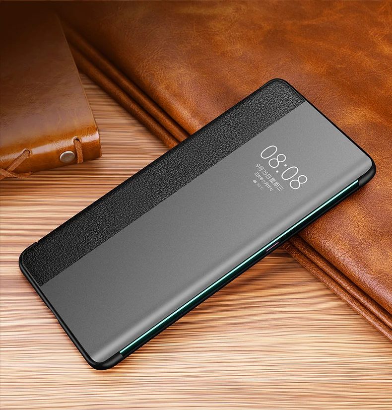 Роскошный чехол-книжка Smart Touch mate 30pro из натуральной кожи для huawei mate 30 20 P30 Pro mate 20x mate 30 5G View Window, чехол для телефона