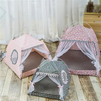 

Dog Kennel Mat Pet Supplies Summer Tent Breathable Small House Puppy Bed Comfortable Removable Dog Cat Kennel Mat Pet Supplies