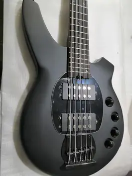 

Electric Bass guitar M Bongo Metal Black 5 Strings HH Active Pickups ACTIVE ELECTRONICS,customized,Paypal available!Bs-14