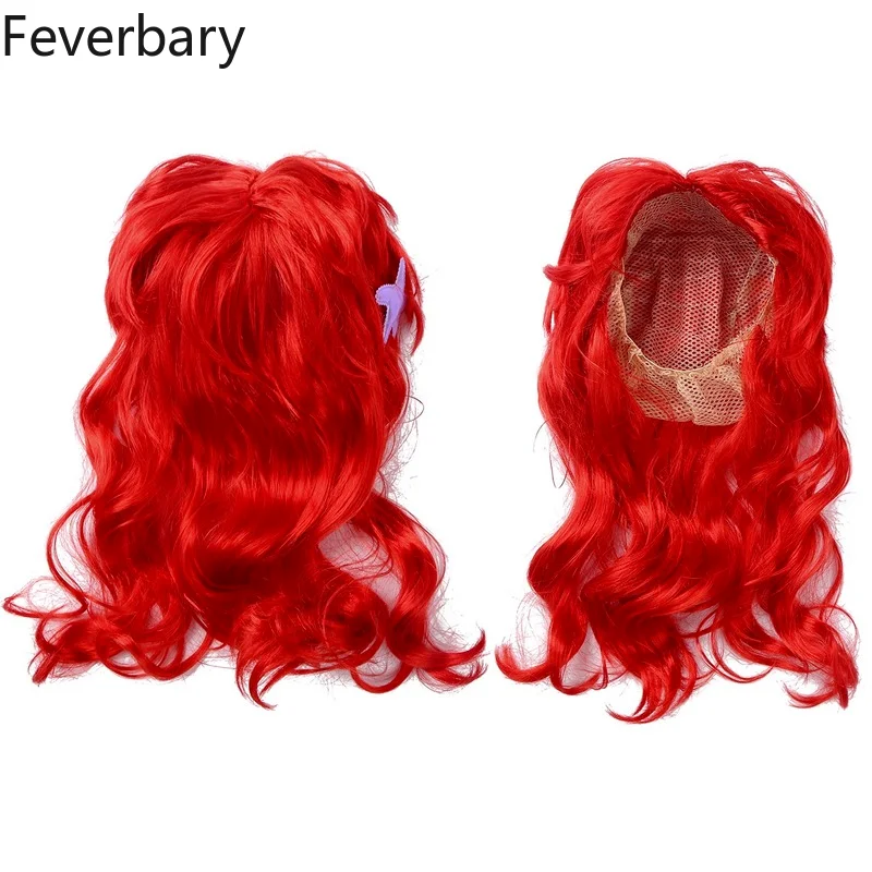 Парик для девочек Feverbary парик принцессы русалки заколка волос со звездой