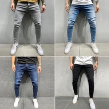 Pantalones vaqueros de moda para hombre, Jeans elásticos Vintage de Color sólido, informales, con botones, cintura media, Otoño e Invierno