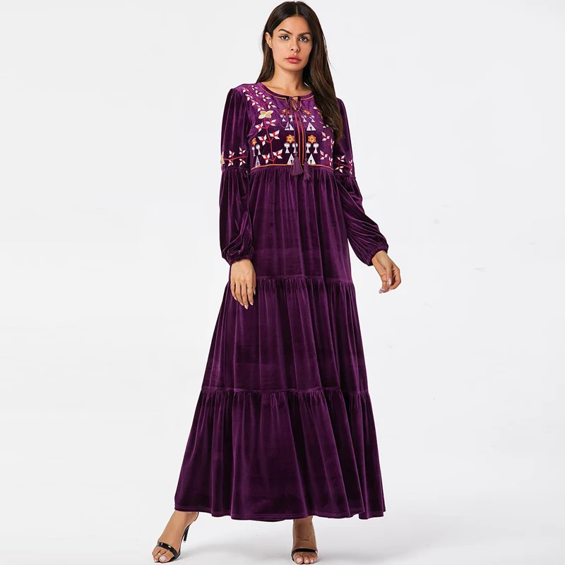 Кафтан абайя Исламский длинный Хиджаб Арабский мусульманский платье Кафтан Марокко Турция Tesettur Elbise одеяние мусульмане Longue платья