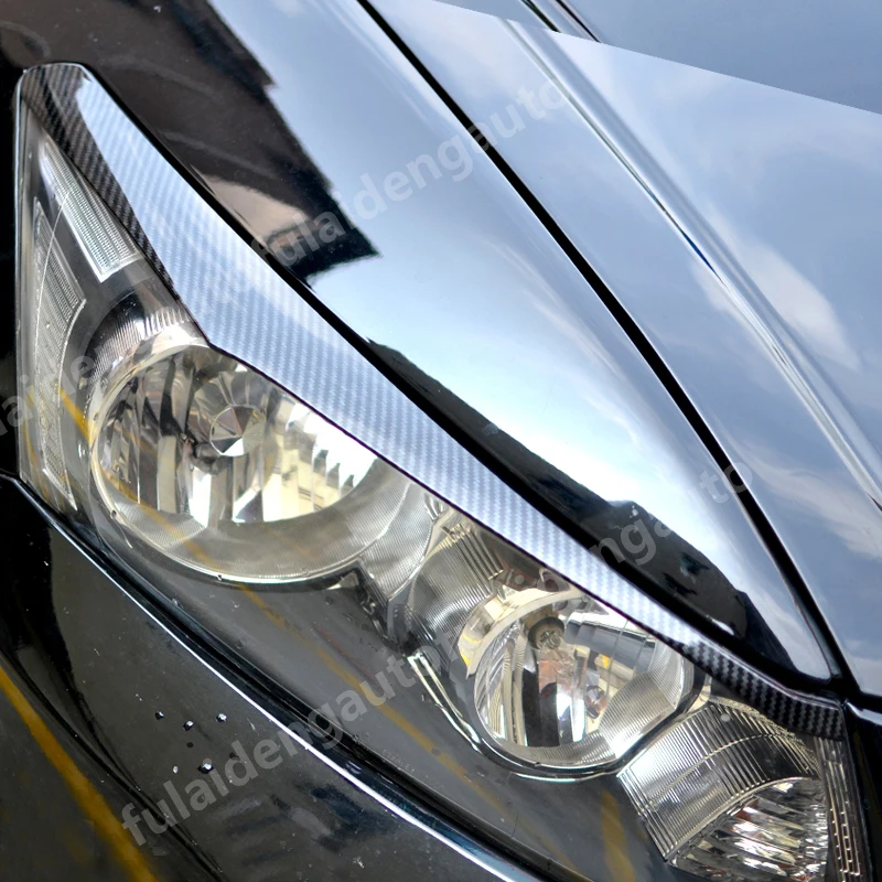 2 шт. для Honda Accord 2008-2012 углеродное волокно ABS Хромированная Крышка для фар Брови век Крышка для глаз бровей аксессуары для стайлинга автомобилей