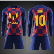 Diy messi 10 T Shirts+ Shorts Two Pieces Men kids T-Shirt Top Quality Hip Hop long Sleeve T shirt Men for fans gift