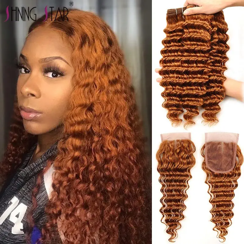 Пупряди с глубокой волной и застежкой блонд 3 пряди кружевной перуанские цветные