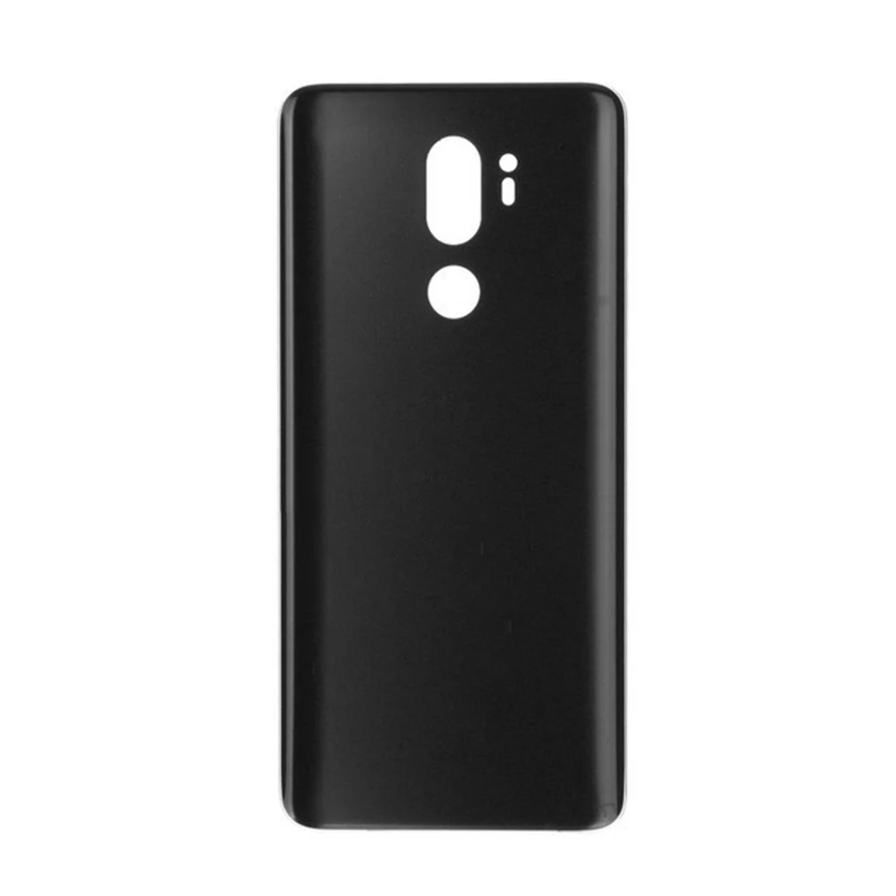 Задняя крышка батареи Замена стеклянная панель чехол для LG G7 - Цвет: Черный
