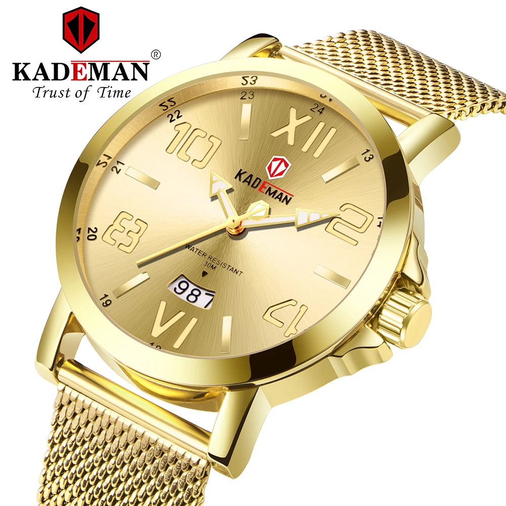 

Kademan Men Watch Top Brand Simple Fashion Quartz Watch Men Fashion Military Waterproof Chronograph Watch Sports Watch