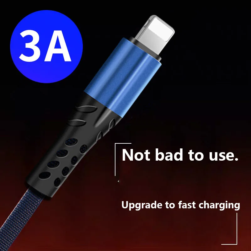1 м 2 м USB кабель Быстрая зарядка алюминиевый сплав Плетеный плоский 3 а кабель для передачи данных для мобильного телефона для микро-зарядного устройства