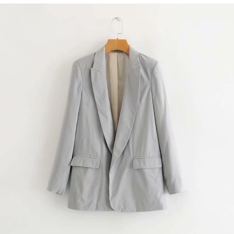 

Trendy long-sleeved women's suit 2019 autumn new loose no buckle mid-length blazer Casual office jacket Ladies jacket