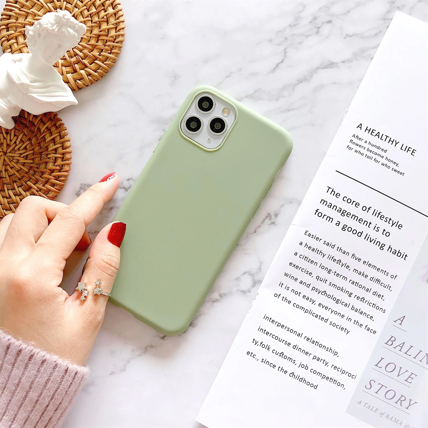 LISCN девушка чехол для телефона для Xiaomi Redmi Note7 Note 5 4 6 8 для Redmi 4X5 6A 6 ярких чехол для Xiaomi A2Lite для Redmi чехол мягкий - Цвет: Light-Green