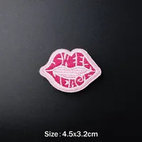 Buy Cake Popsicle Horse Bird Iron on Patch for Clothing Embroidered Sewing Applique Woven Badge Sew On Patches PINK GIRL Online - Image 4