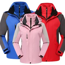 Женские лыжные куртки, зимние водонепроницаемые утолщенные флисовые одноцветные уличные куртки для кемпинга и туризма