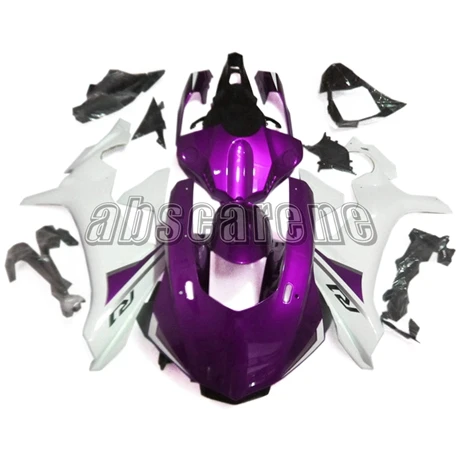 ABS пластик Полный обтекатели для Yamaha YZF1000 R1 YZF R1 инъекции мотоцикл Cowlings Жемчуг белый фиолетовый