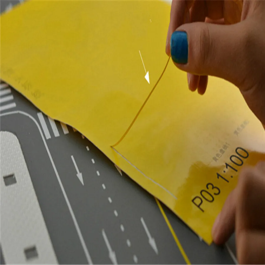 3pcs Road Sticker PVC Building Sand Table Model Toy Waterproof Rubber Pavement Scene Simulation DIY Train Diorama Layout - Image 3