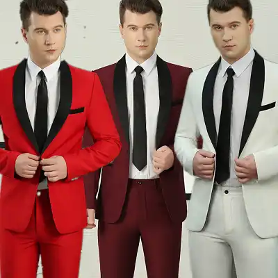 Jackt Pants 2020 Tide Men 3 Colors Floral Print Fashion Casual Suits Latest Coat Pant Designs Wedding Groom Stage Costume
