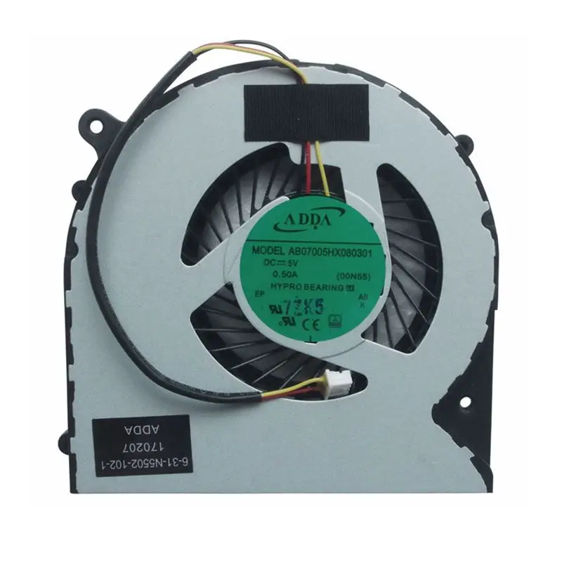 GZEELE New CPU Cooling Fan for Machenike F57 F57-D1 D57-D2 F57-D3 F57-D5R N550RC FH22 DFS551205WQ0T For Clevo W350DW M510D1 FH22