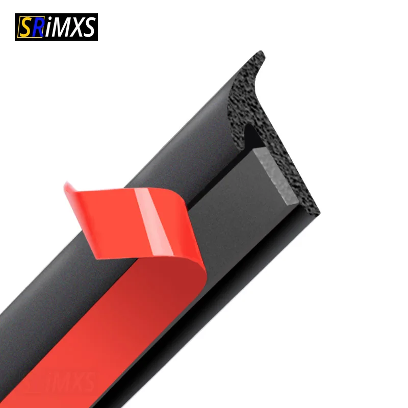 Universal Car Door Rubber Sealing Strip Slanted T-Type Auto Door Seal Sound Insulation Weatherstrip Edge Sealant car door seal strip