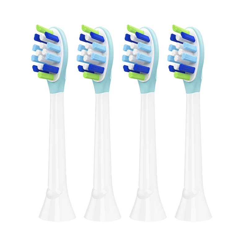 4 шт./лот сменные насадки для зубной щетки для Philips Sonicare DiamondClean HydroClean Black HX9054p насадки для электрической зубной щетки - Цвет: YH725