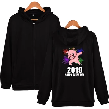 

Frdun Tommy NEW 2019 Year Of The Pig trend sala Oversize Hoodies Sweatshirts Men/Women trend sala hot Pullover Zippers Clothes