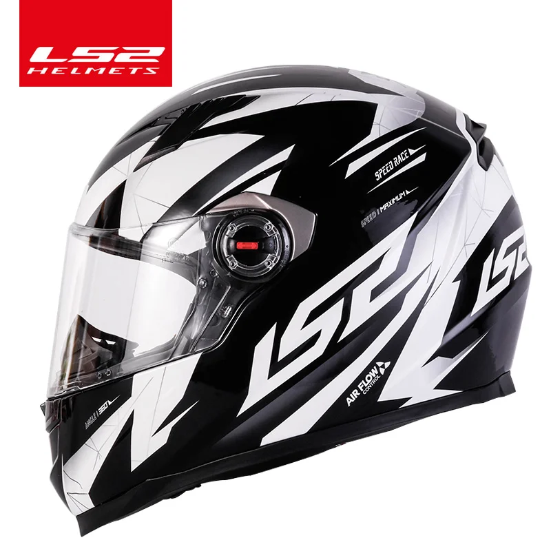 white ballistic LS2 Волк Полный уход за кожей лица мото rcycle шлем ls2 ff358 Высокое качество шлем capacete шлем мото ECE утвержден без насоса - Цвет: white ballistic
